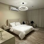 استديو بتصميم هادئ وسرير مريح