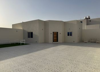 شاليه بمسطح اخضر وجلسة 