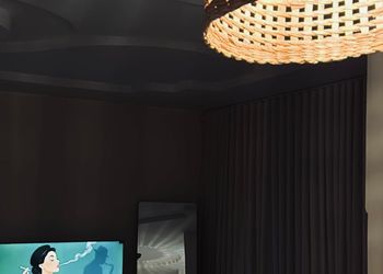 استديو بسرير مريح وتصميم هادئ 