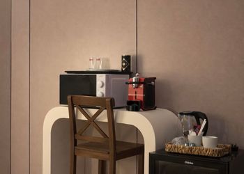 استديو بأثاث مريح وبسيط 