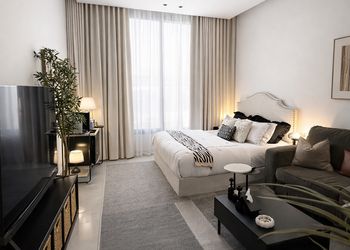 استديو بأثاث مريح وبسيط 