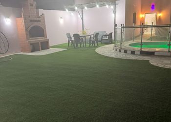 استراحة مع فناء الخارجي