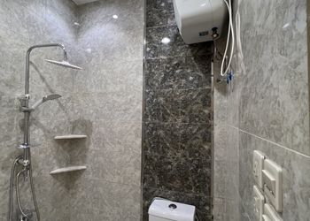 استراحة بصالة جلوس وفناء خارجي