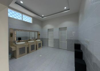 شاليه بمسطح اخضر ومسبح