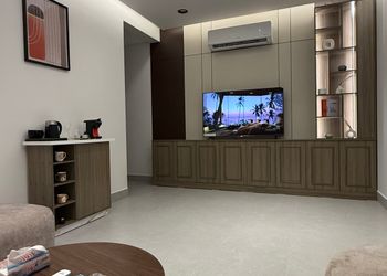 شقة بغرفة معيشة وغرفة نوم 
