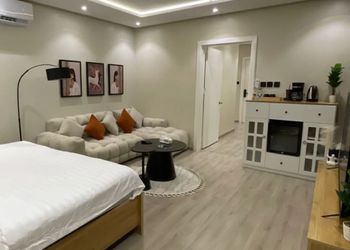 استديو بأثاث مريح وبسيط 