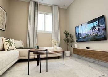 شقة بدخول ذاتي وصالة أنيقة 