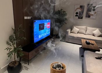 شقة بغرفة معيشة وغرفتين نوم 