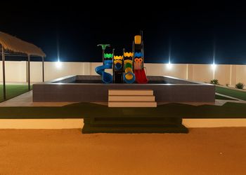 شاليه بجلس وفناء خارجي 