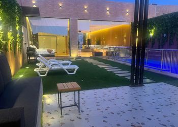 شاليه بمسطح اخضر