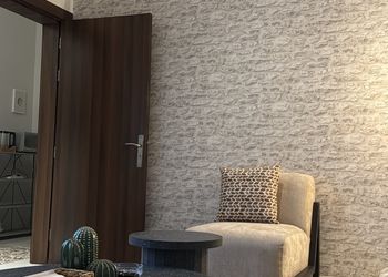 شقة بغرفة معيشة وغرفة نوم