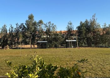 مزرعة بمسطح اخضر وجلسة