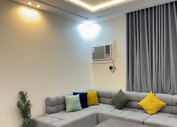 شقة بغرفة معيشة وغرفة نوم 