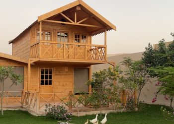 شاليه بأجواء ريفية وألعاب مائية