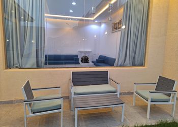 شاليه بألعاب مائية وجلسة خارجية