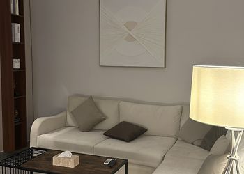 شقة بدخول ذاتي وصالة أنيقة 