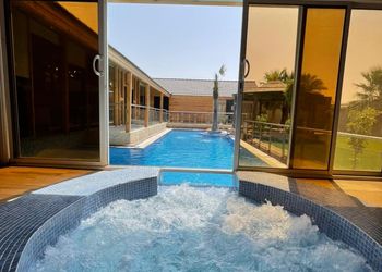 منتجع فندقي ركن شواء,جاكوزي,موقد حطب,