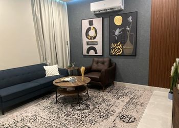 شقة مودرن بصالة وغرفة نوم 