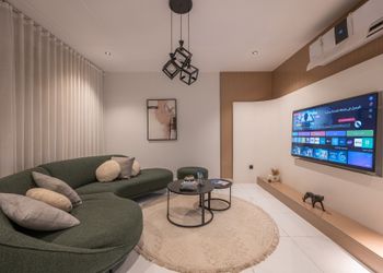 شقة بغرفة نوم وتصميم هادئ