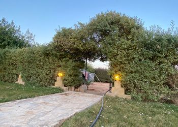 مزرعة ببيت شعر ومسطح اخضر