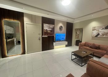 شقة بغرفة معيشة وغرفة نوم 