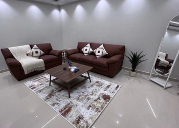 شقة بغرفة معيشة وغرفة نوم  