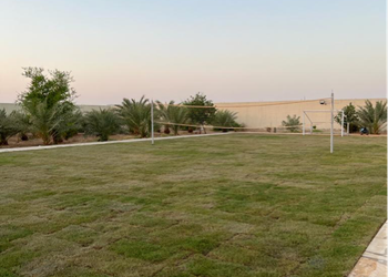 مزرعة بملاعب وإطلالة على النخيل 