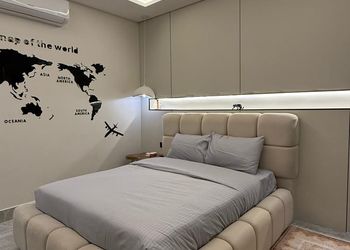 استديو بتصميم أنيق وسرير مريح