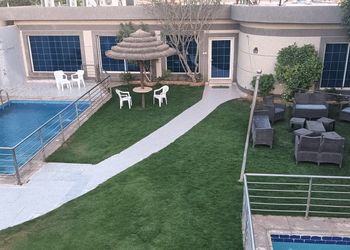 شاليه جلسة خارجيه وركن شواء