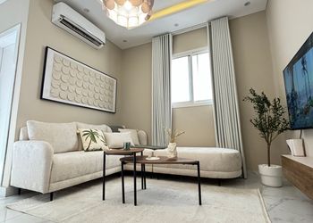 شقة بدخول ذاتي وصالة أنيقة 