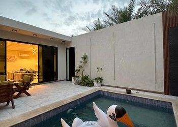 شاليه بغرفتي نوم وجاكوزي ومسبح 