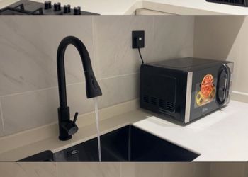 شقة بغرفتين نوم وتصميم هادئ 