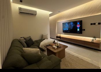 شقة بغرفة معيشة وغرفة نوم 