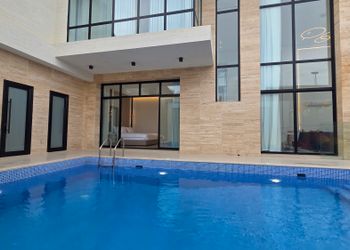 شاليه ومسبح والعاب مائيه بتدفئة
