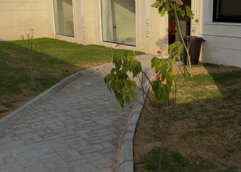 شاليه بمسطح اخضر ومسبح