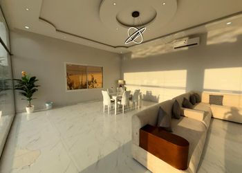 شاليه بمسطح اخضر ومسبح