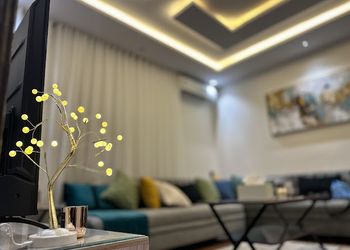 شقة  بتصميم هادي ودخول ذاتي