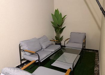 شقة فندقية بجلسة خارجية وحديقة