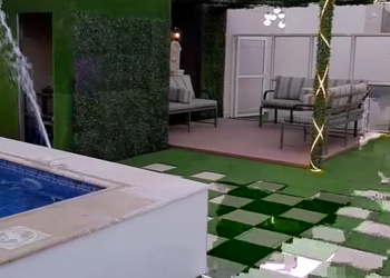شاليه بمسبح والعاب مائية 