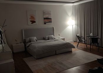 شاليه بمسطح اخضر ومسبح