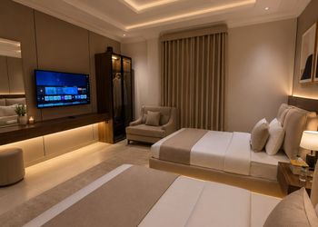 استديو بأثاث مريح وبسيط 