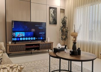 شقة بغرفة معيشة وغرفة نوم 