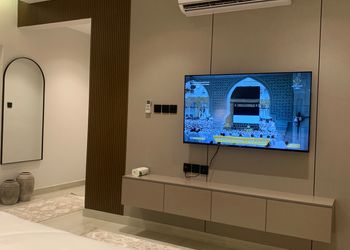 استديو أنيق بسرير ماستر وجلسة جانبية 