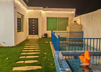 شالية بالعاب مائية و جلسة خارجية