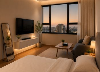 استديو بسرير ماستر وجلسة جانبية