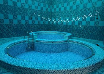استراحة بمسطح اخضر ومجالس