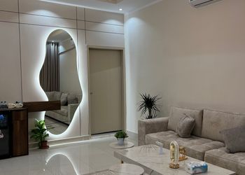 شقة بغرفة معيشة وغرفة نوم 