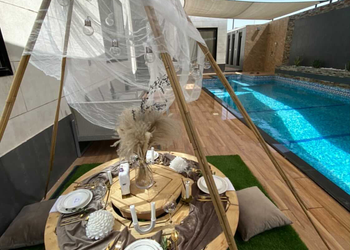 شاليه بمسطح اخضر