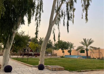 مزرعه بجلسات خارجيه بين الاشجار
