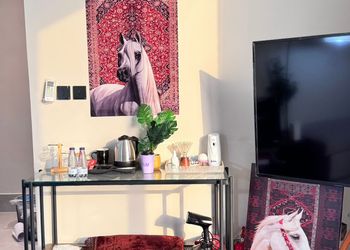 شقة بدخول ذاتي وصالة أنيقة 